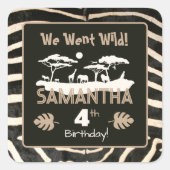 Sticker pour l'anniversaire du poster de animal Ze (Devant)