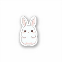 Sticker pour lapin gras mignon