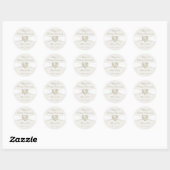 Sticker pour le 30e anniversaire du Mariage Damask (Feuille)