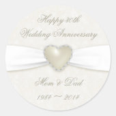 Sticker pour le 30e anniversaire du Mariage Damask (Devant)