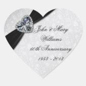 Sticker pour le 60e anniversaire du Mariage Damask (Devant)