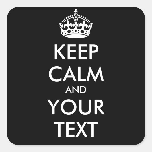 Sticker pour le calme - texte personnalisé (Devant)