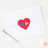 Sticker pour le coeur de baiser de poisson (Enveloppe)