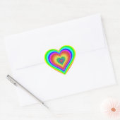 Sticker pour le coeur LGBT gai Rainbow (Enveloppe)
