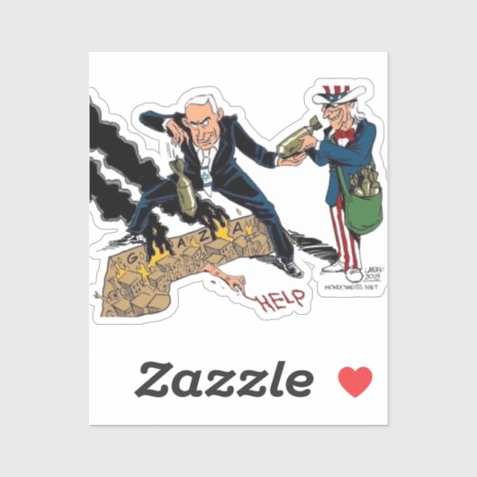 Sticker pour le génocide d'Israël et des États-Uni (Feuille)