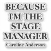 Sticker pour le gestionnaire de scène de théâtre a (Devant)