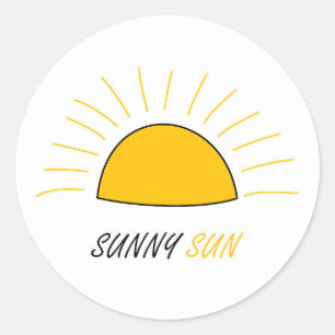 Sticker pour le soleil mignon Doodle