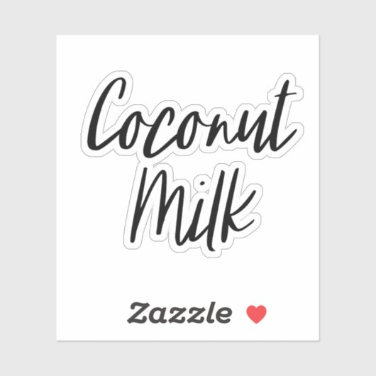 Sticker pour le stockage du lait de coco (Feuille)