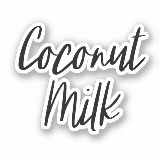 Sticker pour le stockage du lait de coco (Devant)