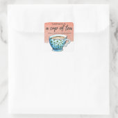 Sticker pour le thé et les livres (rose) (Sac)