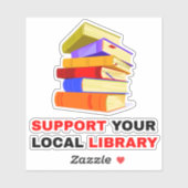 Sticker Pour les amateurs de livres - Supportez votre bibl (Feuille)