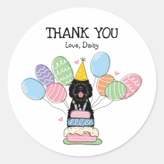 Sticker pour les étiquettes Black Sheepadoodle Fav (Devant)