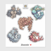 Sticker pour les gars robustes (Feuille)