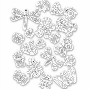 Sticker pour les insectes papillons et les insecte
