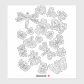 Sticker pour les insectes papillons et les insecte (Feuille)
