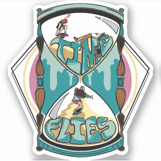 Sticker pour les mouches du temps (Devant)