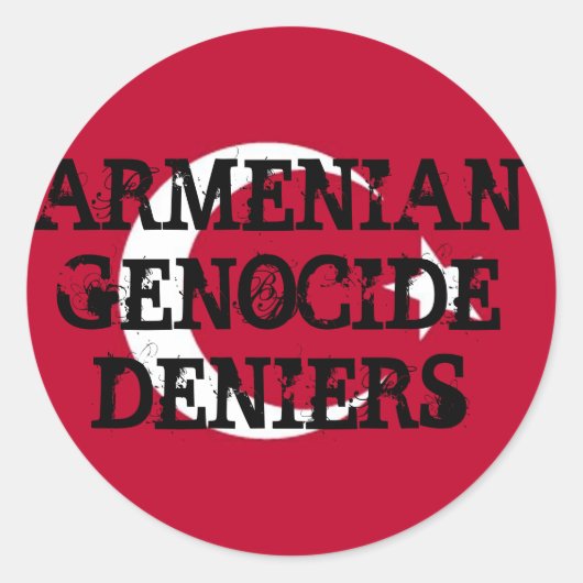 Sticker pour les négationnistes du génocide arméni (Devant)