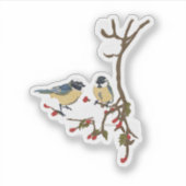 Sticker pour les oiseaux neigeux (Devant)