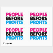 Sticker pour les personnes avant les profits (Feuille)