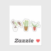 Sticker pour les plantes domestiques (Feuille)