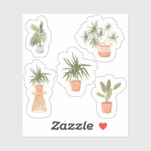 Sticker pour les plantes ménagères en pots - Illus