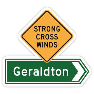 Sticker pour les signaux routiers Geraldton, Austr
