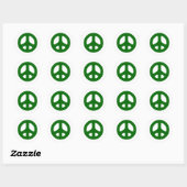Sticker pour les signes de paix verts (Feuille)