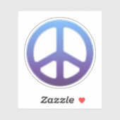 Sticker pour les signes de paix violet (Feuille)