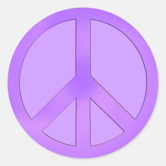 Sticker pour les signes de paix violet (Devant)
