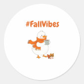 Sticker pour les vibes d'automne - Canard mignon C (Devant)