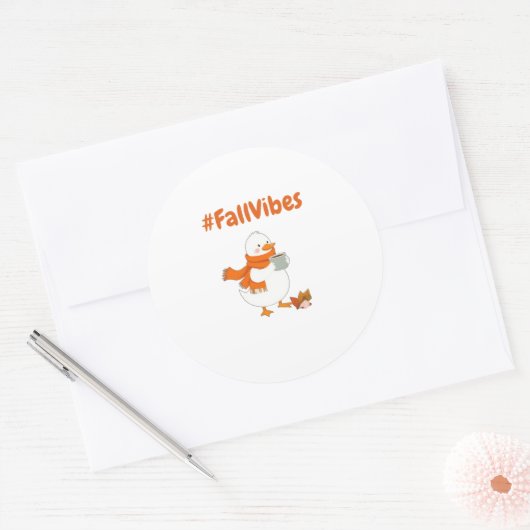 Sticker pour les vibes d'automne - Canard mignon C (Enveloppe)