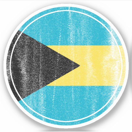 Sticker pour l'indépendance des Bahamas Drapeau ba (Devant)