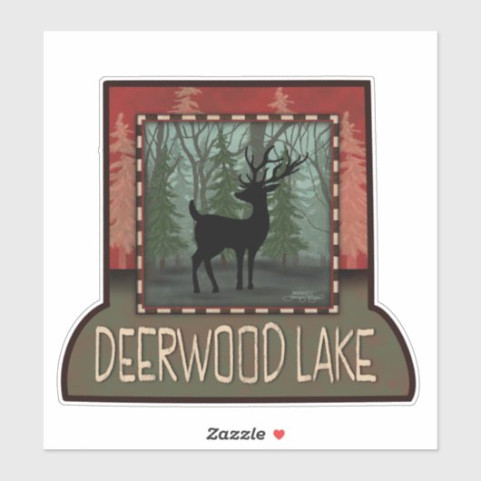 Sticker pour l'intégrité des pins du lac Deerwood (Feuille)