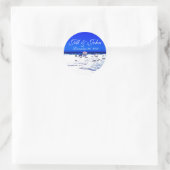 Sticker pour Mariage de date et nom de plage tropi (Sac)