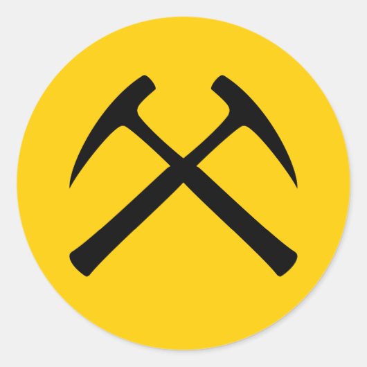 Sticker pour marteaux de roche croisés (Devant)