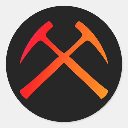 Sticker pour marteaux de roche croisés (Devant)