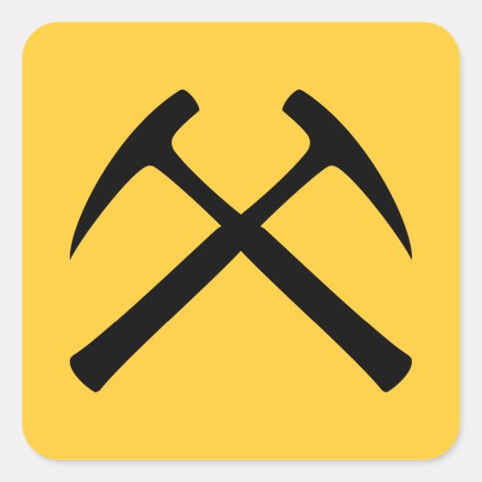 Sticker pour marteaux de roche croisés (Devant)