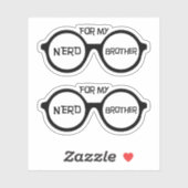 Sticker Pour mon frère nerd (Feuille)