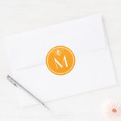 Sticker pour monogramme orange de Tangerine (Enveloppe)