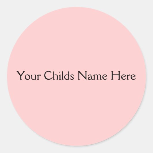 Sticker pour nom d'enfant personnalisé rose (Devant)