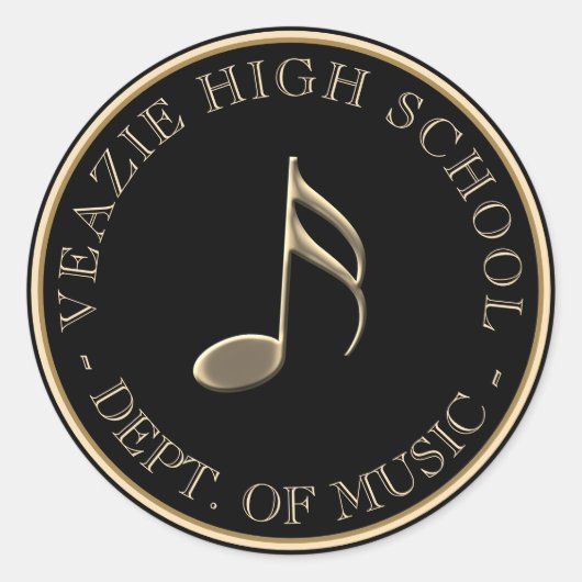 Sticker pour notes de musique pour les écoles et l (Devant)