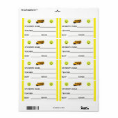 Sticker pour numéro d'étudiant et de bus personnal (Feuille entière)