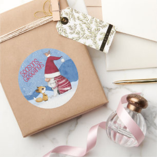 Sticker pour oiseaux renard nageoire de Noël ennei