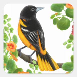 Sticker pour oiseaux sauvages Baltimore Oriole
