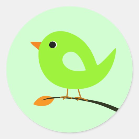 Sticker pour oiseaux verts (Devant)