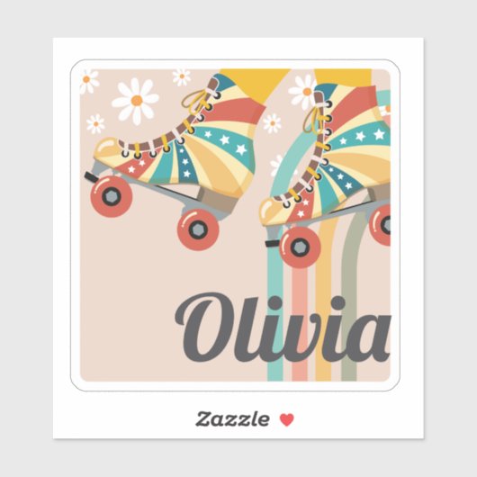 Sticker pour ordinateur portable de nom de patinag (Feuille)