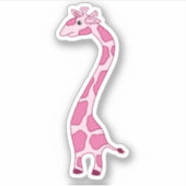 Sticker pour ordinateur portable en Giraffe rose (Devant)