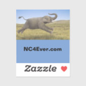 Sticker pour ordinateur portable Flying Elephant à (Feuille)