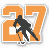 Sticker pour ordinateur portable Orange Custom Hoc (Devant)