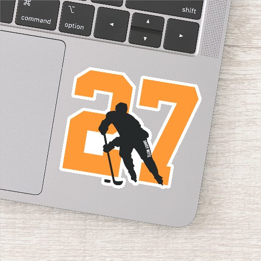 Sticker pour ordinateur portable Orange Custom Hoc (Détail)